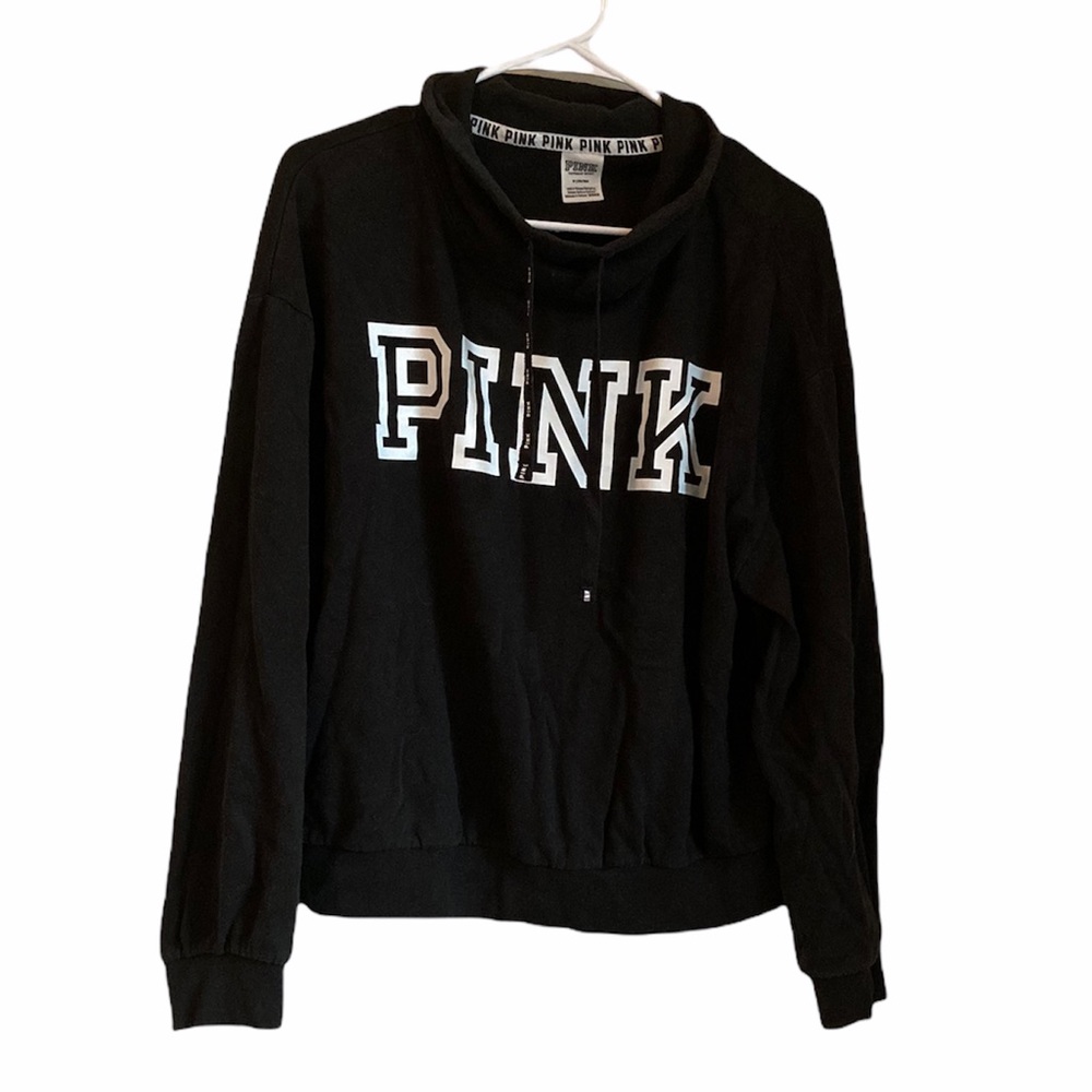 Victoria Secret Pink Black Pullover Sweater Medium